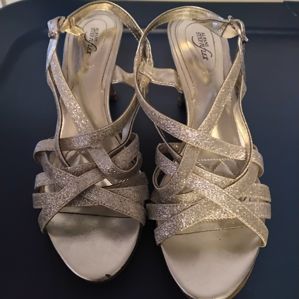 Elegant Gold Women's Sandals by Touch Ups